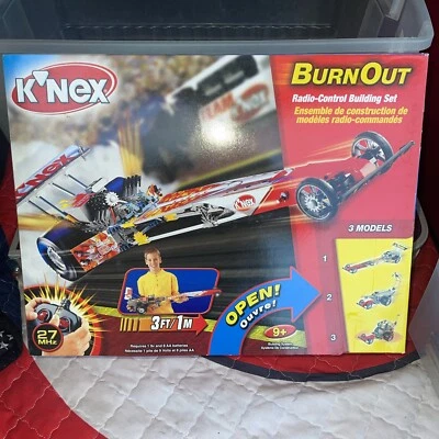 K'Nex Burn Out 2002 RC Radio Contol Building Set New Sealed Box Cool Machines - Image 1 of 3