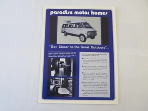 1970's Paradise Camper Van Motor Home Sales Brochure Catalog - Picture 1 of 4