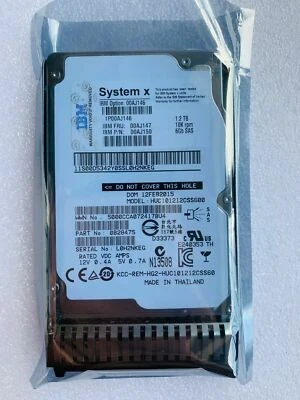 NEW 00AJ146 IBM System X 1.2TB 10K RPM 6G SAS 2.5" HDD 00AJ147 00AJ150 - Image 1 of 4