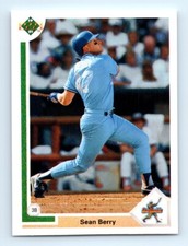 1991 Upper Deck Star Rookie Sean Berry RC Kansas City Royals #10