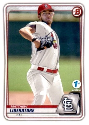 2020 Bowman Draft #198 Matthew Liberatore St. Louis Cardinals RC 1st Edition - Image 1 of 2