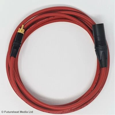 Van Damme Pro Subwoofer Cable RCA to XLR 3 Pin Male Silver Plated Pure OFC  - Image 1 of 4