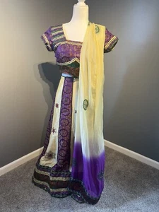 lehenga 40 in round  choli 20 armpit/ armpit w Matching Dupatta 98inches long  - Picture 1 of 6