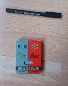 Vintage German Made Original Silberwachs für Ski - Bild 1 von 2