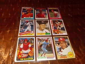 2003-04 All Time Fan Favorites St. Louis Cardinals 9 Card Lot,  Stan Musial 