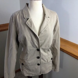 Blazer SONOMA Estilo de Vida Botón Frontal Seno Individual Caqui Safari Para Mujer XL - Imagen 1 de 9