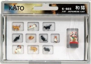 Kato 6-603 Japanese Cats (10) Figure Set - Picture 1 of 1