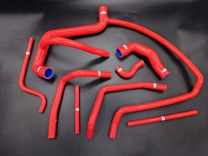 TTR Silicone Radiator Coolant Hoses fit Land Rover Defender 300TDI RHD Red - Picture 1 of 4