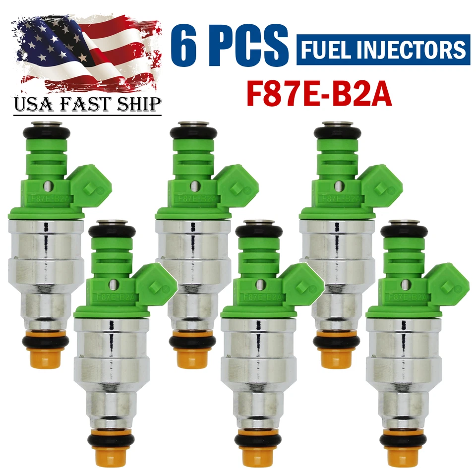6 PCS Fuel Injectors F87E-B2A For Ford Ranger 3.0L V6 1998-2000 Mazda B3000 3.0L - Image 1 of 4