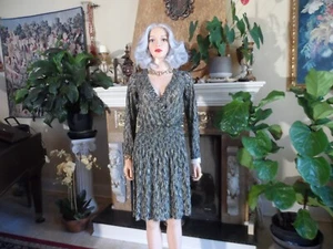 New Missoni Lurex Sage Green Multi Surplice Dress w/Smocked Waist Size US 4 - Bild 1 von 23