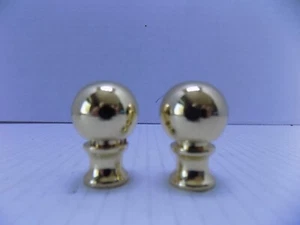 POLISHED BRASS BALL FINIAL APPROX. 1 1/2 INCH BRASS NEW - Picture 1 of 4
