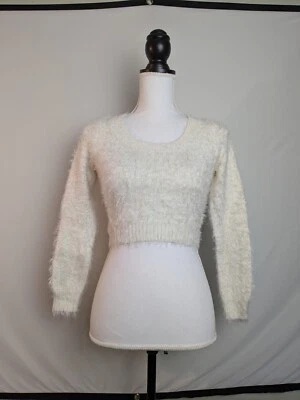 American Apparel x Cali Sun & Fun 女式短毛衣,尺寸 xs Fuzzy LS — 第 1/4 张图片