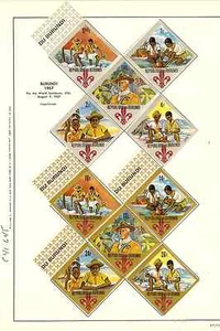 BURUNDI 1967 BOY SCOUTS SCOTT 207-211, C41-C45 & 2 S/S's PERF & IMPERF SETS - Picture 1 of 3