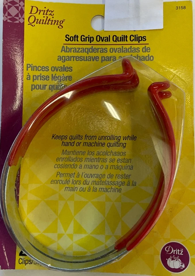DRITZ QUILTING #3158 - SOFT GRIP OVAL 绗缝夹(2 件装) — 第 1/3 张图片