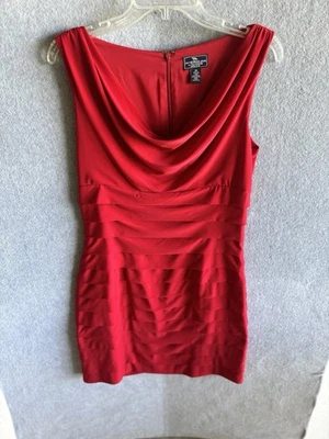 American Living Women's Size 10 Sleeveless Red Stretch Cocktail Dress - Image 1 of 4