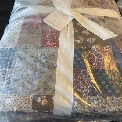 Edredón reversible Pottery Barn Mila King retazos Cal/King nuevo con etiquetas Foto 1 de 4