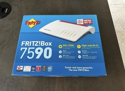 Fritz Box 7590 Router, DSL-Kabel, LAN-Kabel, Netzkabel - Bild 1 von 2