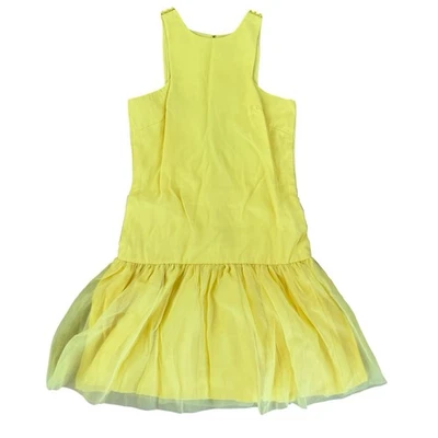 Винтажный 1960-х Eloise Curtis для David Styne желтый падение талии шифоновое платье S M - Изображение 1 из 4