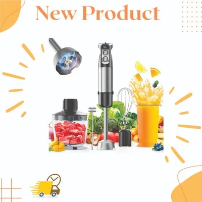 1200W Immersion Hand Stick Blender 5-in-1 Set with Whisk Frother Chopper Beaker - image 1 of 4