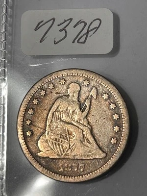 1877 CC SEATED LIBERTY QUARTER - Image 1 of 2