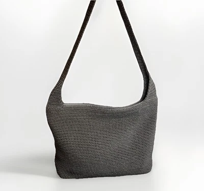 Bolso de Hombro Hobo Negro Vintage The Sak Tejido Tejido Rectángulo Retro Y2K Foto 1 de 4