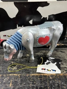 COW PARADE 7242 TIN COW FIGURINE WIZARD OF OZ TIN MAN 2002 WESTLAND RETIRED - Picture 1 of 11