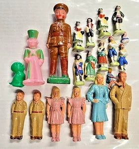 Lot of 20 RARE Vintage porcelain, iron/lead 40s Marx, Barclay, & Germany Figures - Picture 1 of 15