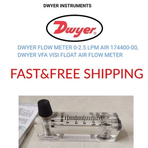 DWYER FLOW METER 0-2.5 LPM AIR 174400-00, DWYER VFA VISI FLOAT AIR FLOW METER  - Picture 1 of 12