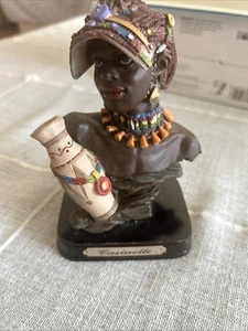 Vintage realistische afrikanische Stammesmann Büste Skulptur (Statue) - Bild 1 von 2