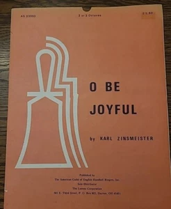 AG 2-23003 2or3 Octaves O Be Joyful Hand Bells Spritiual Religion Sheet Music - Picture 1 of 3