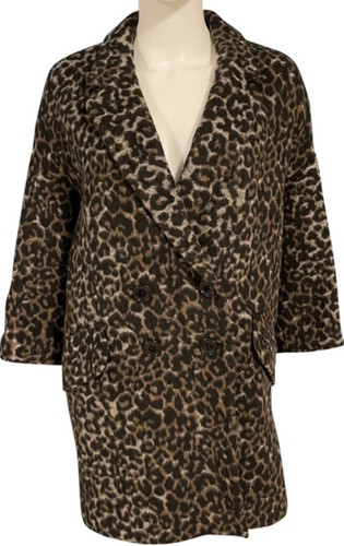 NWT COACH WOOL LEOPARD PRINT RUNWAY STYLE MOHAIR DOUBLE BREASTED COAT $550