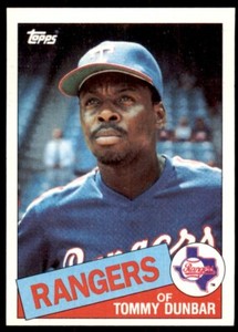 1985 Topps Tommy Dunbar Baseball Card #102