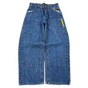 Vintage Gear Seven Jeans Boys Size 10 Baggy Y2K Skate Double Knee Loose 24x24 - Picture 1 of 16