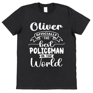 Camiseta Personalizada Mejor Policía Oficial de Policía Papá Marido Regalo de Agradecimiento - Imagen 1 de 22