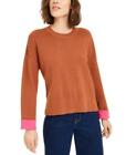 Msrp $60 Becca Tilley X Bar Iii Contrast-Cuff Crewneck Sweater Size Xxs