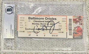 2003 MLB ORIOLES TICKET SIGNED CAL RIPKEN JR GEM AUTOGRAPH BECKETT - Picture 1 of 3
