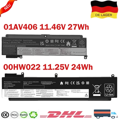 Akku für Lenovo ThinkPad T460s T470s 01AV405 01AV406 01AV462 00HW038 00HW022 - Bild 1 von 4