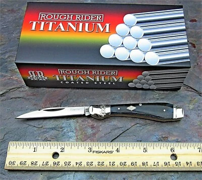 ⚡Faca dobrável de lâmina única feita à mão de aço titânio Rough Rider de alta qualidade⚡K1 - Imagem 1 de 4