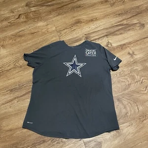 Dallas Cowboys Crucial Catch Cancer Gray Tshirt Women Size XXL Nike NFL Football - Picture 1 of 11