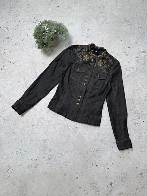 Camisa de mezclilla/cuero vintage Kenzo Jeans Wester talla 36 para mujer vanguardista Foto 1 de 4