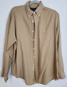 Brooks Brothers Tejido en Italia, Hombre Manga Larga Con Botones, Talla M, Beige  - Imagen 1 de 4