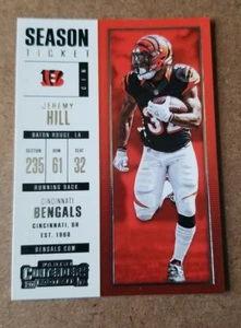 2017 Panini Contenders Football Card #42 Jeremy Hill - Cincinnati Bengals - Picture 1 of 2