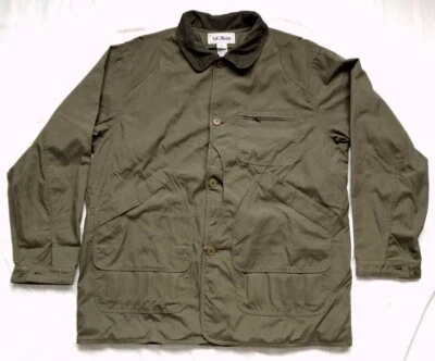 Vintage 90s LL Bean Men's L Jacket Green FUNCTIONAL Utility Chore Hunting - Image 1 of 4