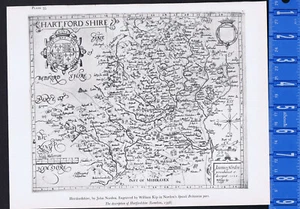 Hertfordshire, William Kip, Norden's Speculi Britanniae pars (1598) - Map Print - Picture 1 of 1