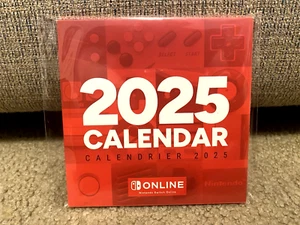 RARE OFFICIAL NINTENDO SWITCH ONLINE 2025 CALENDAR MARIO ZELDA METROID (NEW) - Picture 1 of 6