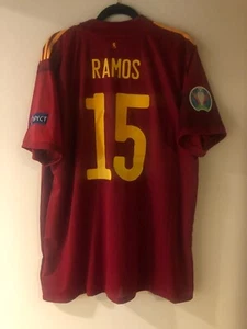 Spain Adidas Aeroready Soccer Jersey FR8361 2XL XXL - Sergio Ramos #15 Euro 2020 - Picture 1 of 3