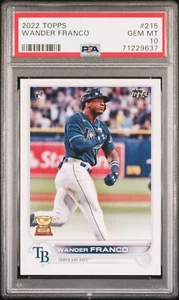 Topps Wander Franco 2022 novato PSA 10 gemas como nuevo/RC Tampa Bay Rays #215 - Imagen 1 de 2
