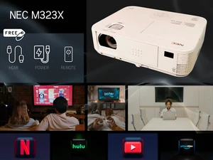 NEC M323X DLP Projector 3200 Lumens USB DICOM Geometric Correction Free Shipping - Picture 1 of 10