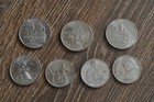 Lot of soviet 1, 3 and 5 rouble coins 7 pieces poet composer cathedrals Armenia