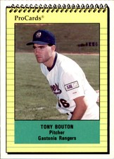 1991 Gastonia Rangers ProCards #2678 Tony Bouton Janesville Wisconsin WI Card